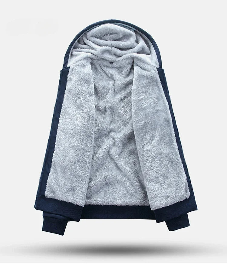 Winter Men's Sports Suit Simple Fashion Letter Printing Design Lining Fleece-lined Thick Warm Hooded Coat Straight Cotton Pants